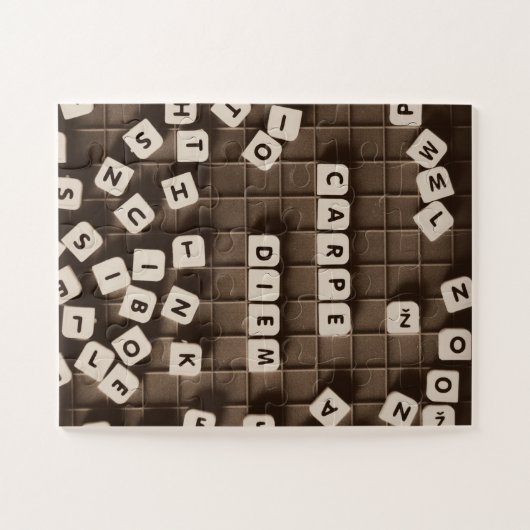 Carpe Diem Scrambled Letter Tiles Puzzle (Horizontal)