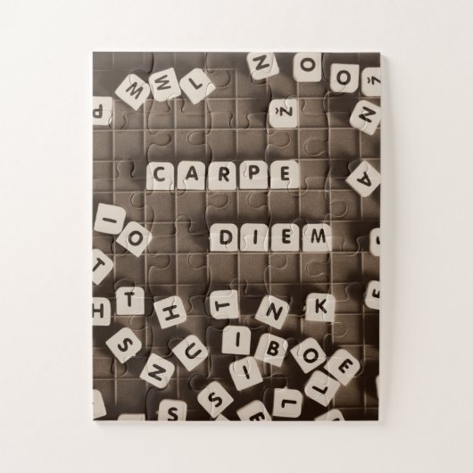 Carpe Diem Scrambled Letter Tiles Puzzle (Vertikal)