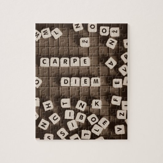 Carpe Diem Scrambled Letter Tiles Puzzle (Vertikal)