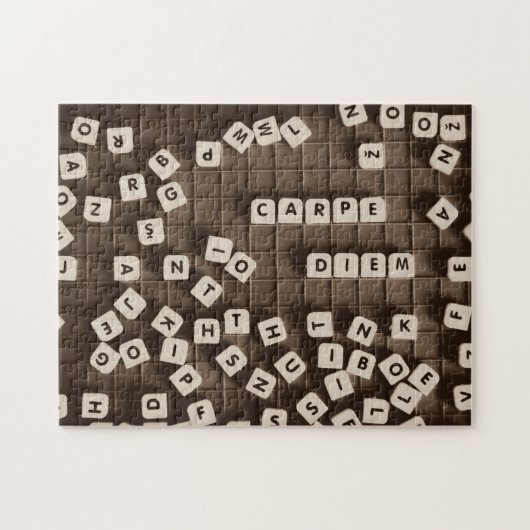 Carpe Diem Scrambled Letter Tiles Puzzle (Horizontal)