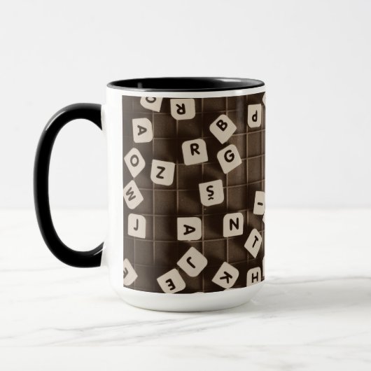 Carpe Diem Scrambled Letter Tiles Tasse (Links)