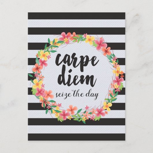 Carpe Diem / Seien Sie am Tagesangebot Postkarte (Vorderseite)