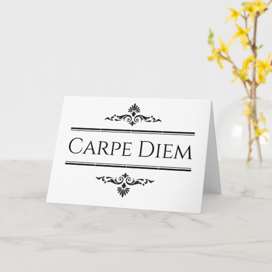 Carpe Diem Seize der Tag Karte (Gelbe Blume)