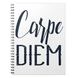 Carpe Diem Seize der Tag schwarz Typ Notizblock