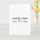 Carpe Diem - Seize heute Tag Karte (Gelbe Blume)