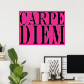 Carpe Diem Seize the Day Latin Quote Glück Poster (Heimbüro)