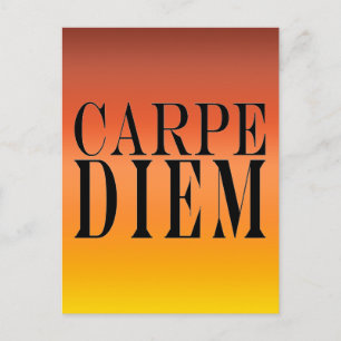 Carpe Diem Seize the Day Latin Quote Glück Postkarte