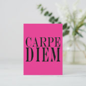 Carpe Diem Seize the Day Latin Quote Glück Postkarte (Stehend Vorderseite)