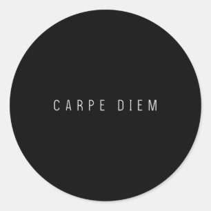 Carpe Diem Seize The Day Stoic Quote Philosophie P Runder Aufkleber