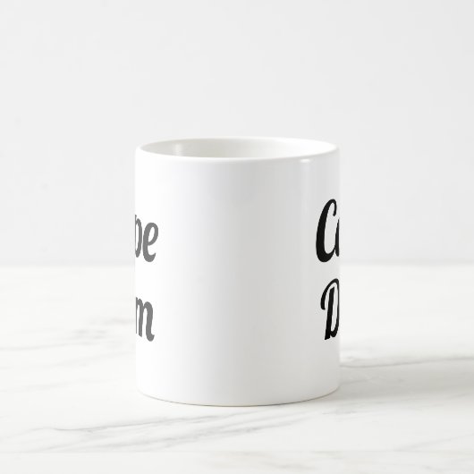 Carpe Diem | Slogan-Tasse | handschriftlich Kaffeetasse (Mittel)