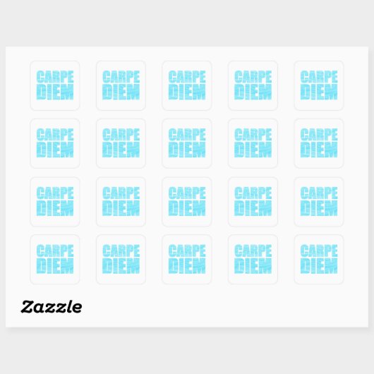 Carpe Diem Square Sticker (Blatt)