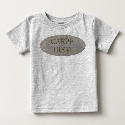 Carpe Diem Stone Baby Grau T - Shirt (Vorderseite)