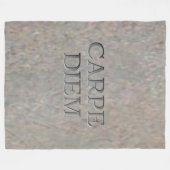 Carpe Diem Stone Fleece Decke (Vorderseite (Horizontal))