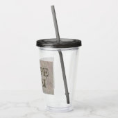 Carpe Diem Stone gray acrylic tumbler Acryltrinkbecher (Links)