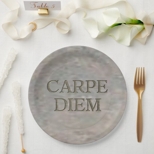 Carpe Diem Stone große Teller (Hochzeit)