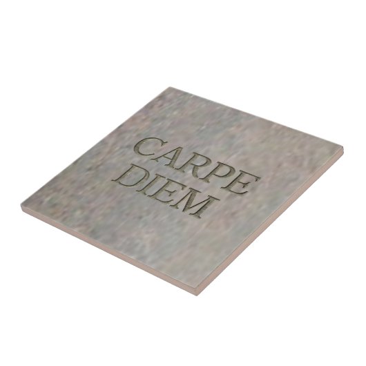 Carpe Diem Stone kleine Fliese (Seite)