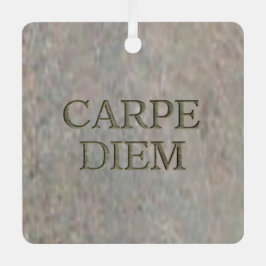 Carpe Diem Stone Metallquadrat Ornament Aus Metall