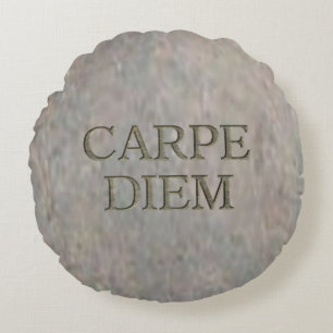 Carpe Diem Stone Rundkissen Rundes Kissen
