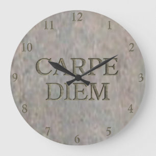 Carpe Diem Stone Wanduhr