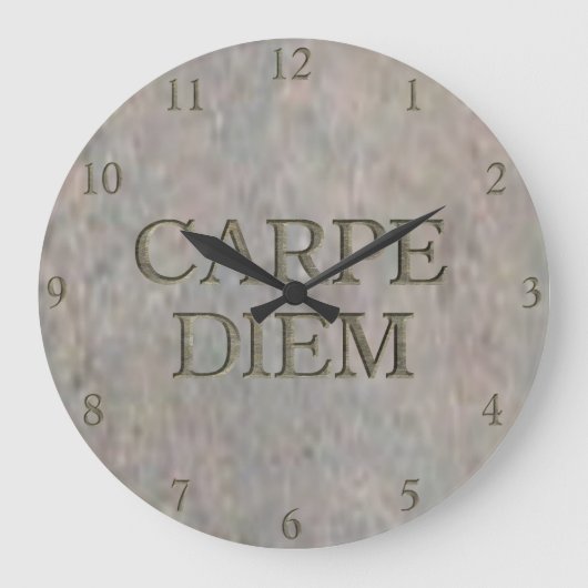 Carpe Diem Stone Wanduhr (Vorderseite)