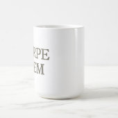 Carpe Diem Stone weiße Tasse (Mittel)