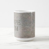 Carpe Diem Stone weiße Tasse (Mittel)