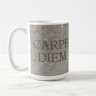 Carpe Diem Stone weiße Tasse