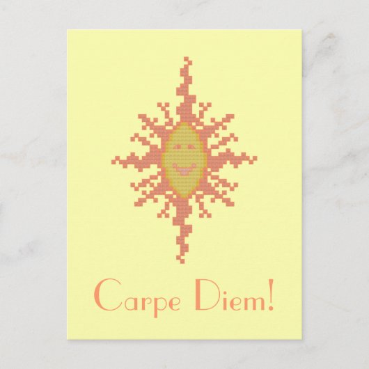 Carpe Diem! Sunburst Postkarte (Vorderseite)