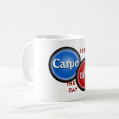 Carpe Diem Tasse (Vorderseite Links)