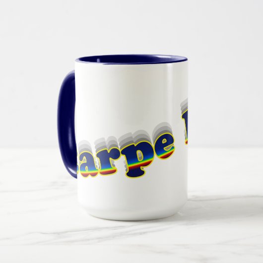 Carpe Diem Tasse (Vorderseite Links)