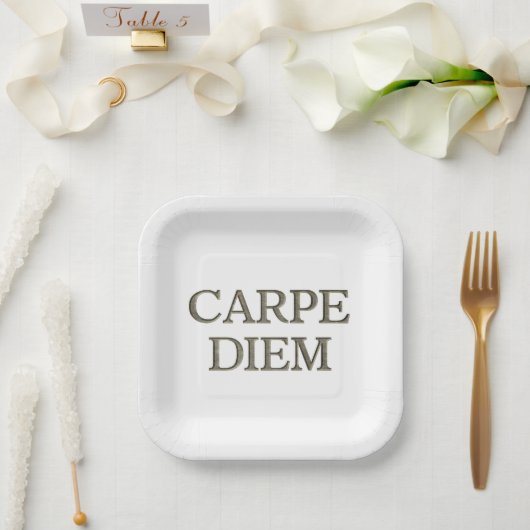 Carpe Diem-Teller Pappteller (Hochzeit)