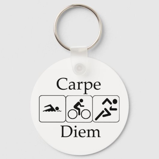 Carpe Diem Triathilon Schlüsselanhänger (Vorderseite)