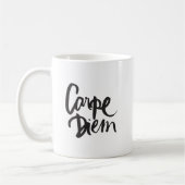 Carpe Diem typografische Zitat-Tasse Kaffeetasse (Links)
