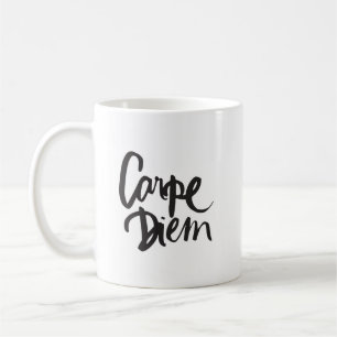 Carpe Diem typografische Zitat-Tasse Kaffeetasse