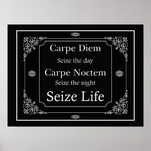 Carpe Diem und Seize Life Poster (Vorne)
