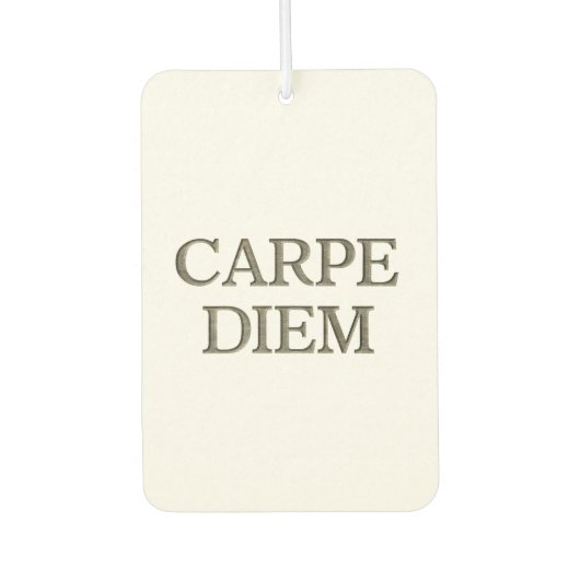 Carpe Diem, Weißkarosserie Autolufterfrischer (Vorderseite)