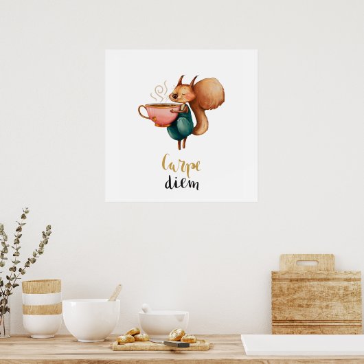 Carpe Diem Whimsical Poster (Küche)