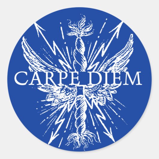 Carpe Diem Wings Aufkleber (Vorderseite)