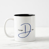 Carpe Diem Zwei-Tone-Kaffee-Tasse Zweifarbige Tasse (Links)