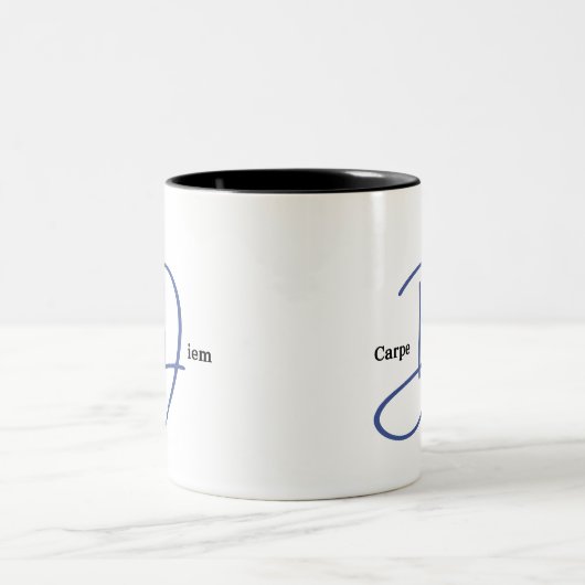 Carpe Diem Zwei-Tone-Kaffee-Tasse Zweifarbige Tasse (Mittel)