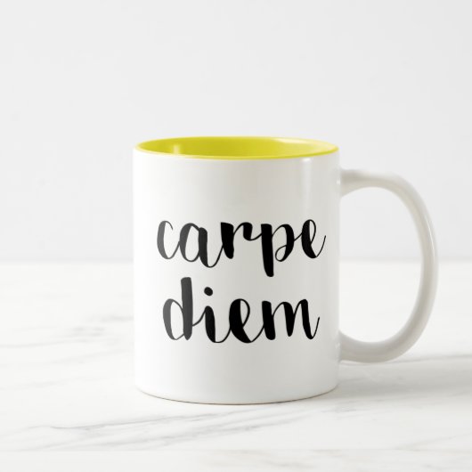 Carpe Diem Zweifarbige Tasse (Rechts)