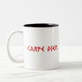 Carpe Diem Zweifarbige Tasse (Links)