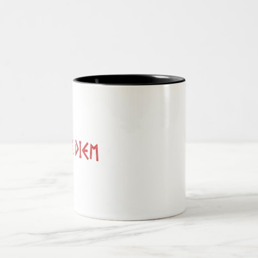 Carpe Diem Zweifarbige Tasse (Mittel)