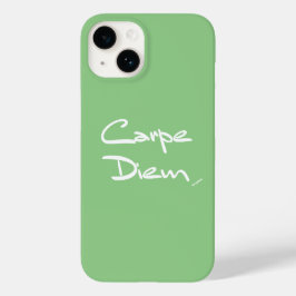 CARPE DIEMGreen White Typografy Cool iPhone Case