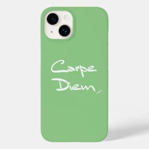 CARPE DIEMGreen White Typografy Cool iPhone Case