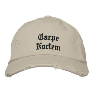 Carpe Noctem Hat Bestickte Kappe