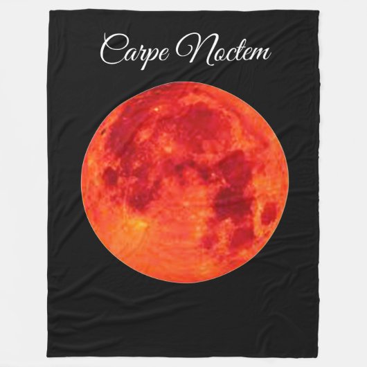 Carpe Noctem Large Fleece Blanket (Vorderseite)