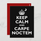 Carpe Noctem! Postkarte (Vorne/Hinten)