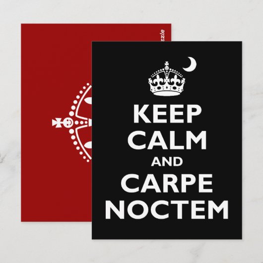 Carpe Noctem! Postkarte (Vorne/Hinten)