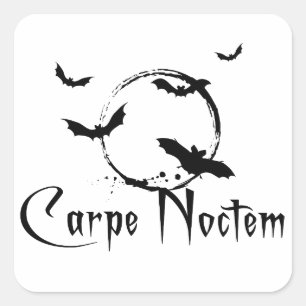 Carpe noctem quadratischer aufkleber